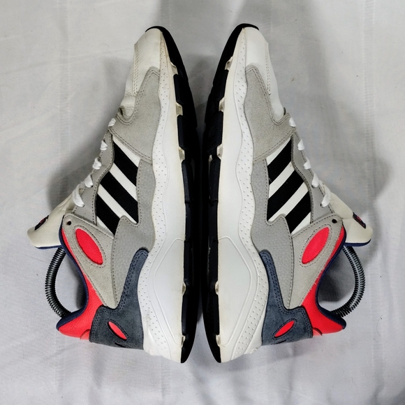 Adidas Crazy Chaos Athletic Shoes Men 10 Solar Red Gray Summer Fashion Sneakers - Picture 6 of 9